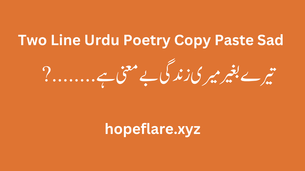 2 line urdu poetry copy paste sad